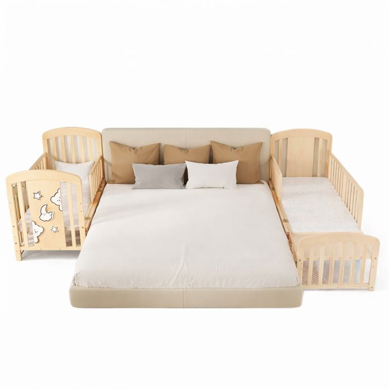Lit Cododo Bébé à Barreaux en Bois et Berceau Évolutif Sécurisé — Lit Bébé avec Roulettes et Sommier Réglable — Olibébé