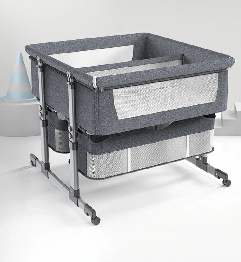 Lit Cododo Duo — Berceau Double pour Jumeaux avec Rangement — Olibébé